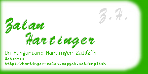 zalan hartinger business card